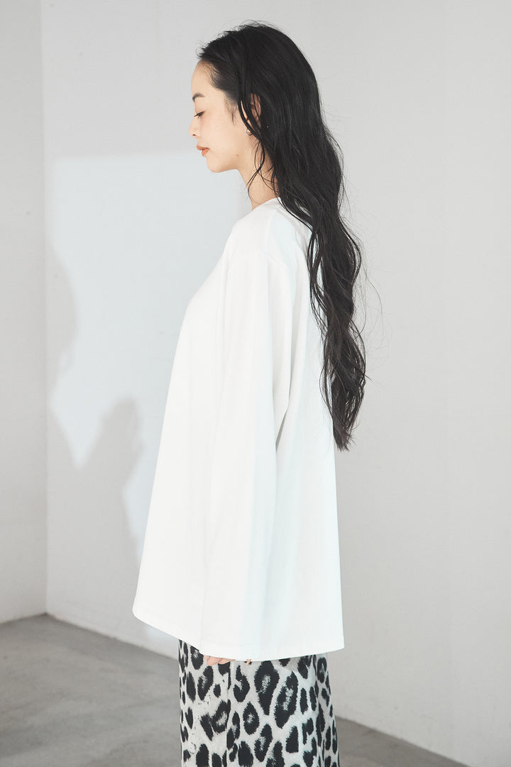 [SET]ルーズシルエットダブルテーラードジャケット+ストレッチロングTシャツ(2set)