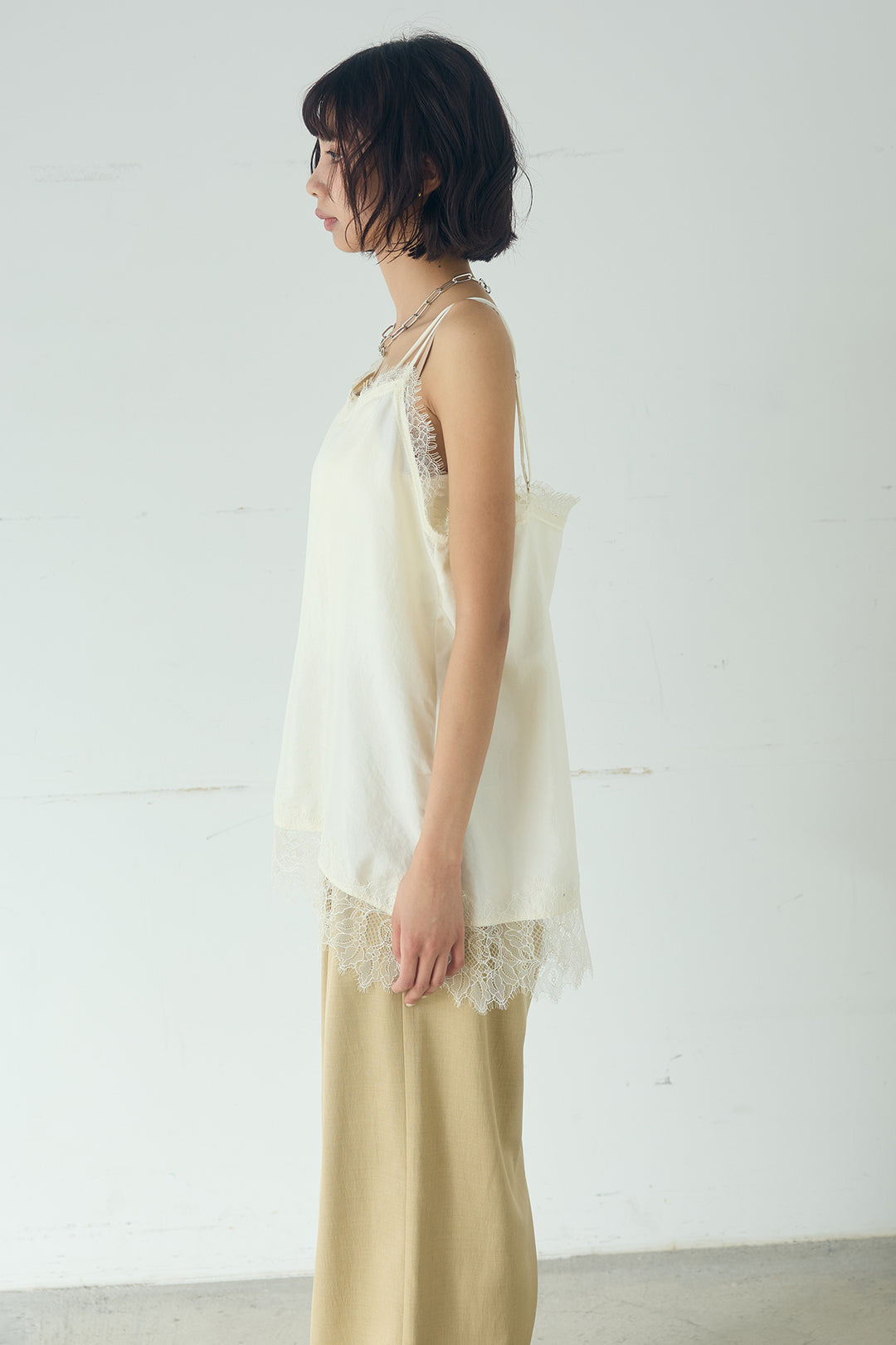 レースサテンキャミインナー