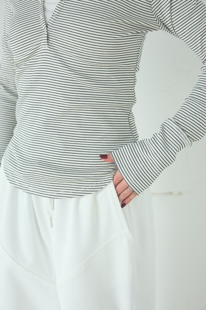 [SET]マルチ切り替えドルマンブルゾン+メッシュ刺繍ロングスカート+ボーダーフーディーロンT(3set)