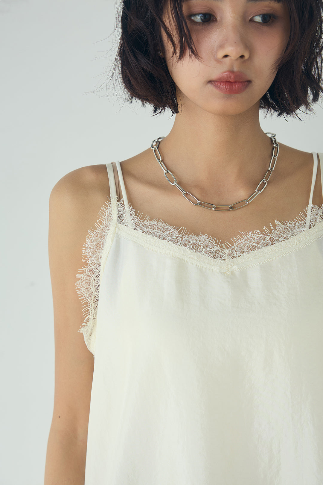 レースサテンキャミインナー