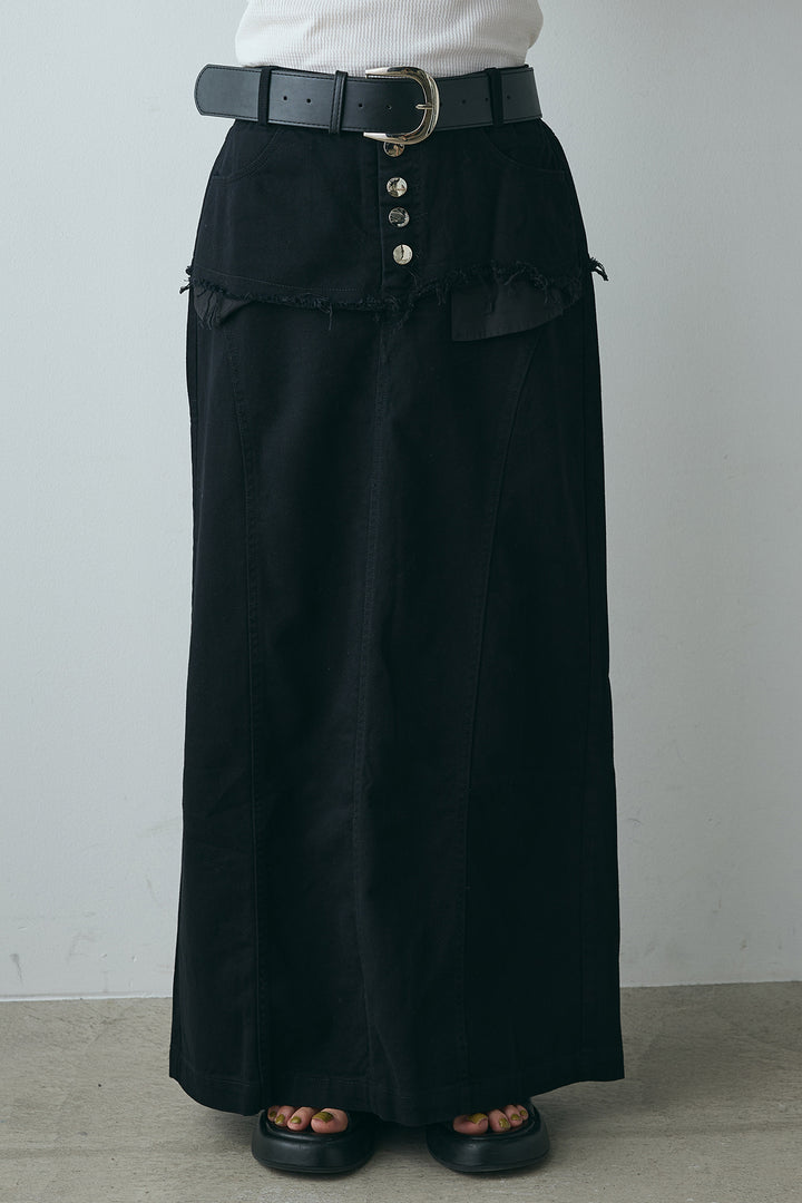 レイヤードデザインワイドスカート
