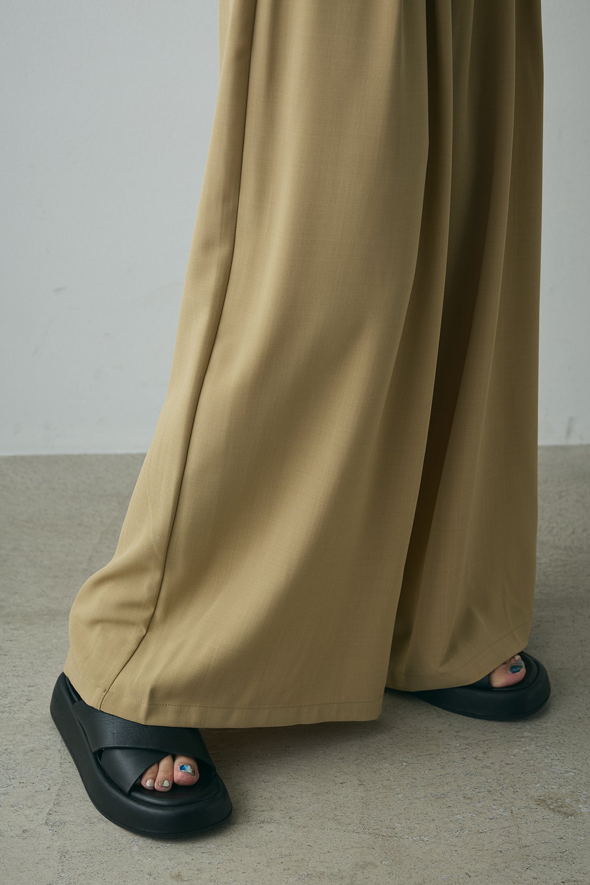 SPECIALGUEST ワイドパンツ　ベージュ　2XL S・M・Lサイズ展開】ツータックワイドパンツ