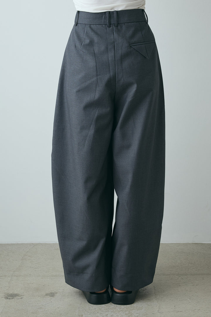 [SET]ノースリーブ紐垂らしシャツ+ビッグシルエットワイドパンツ(2set)