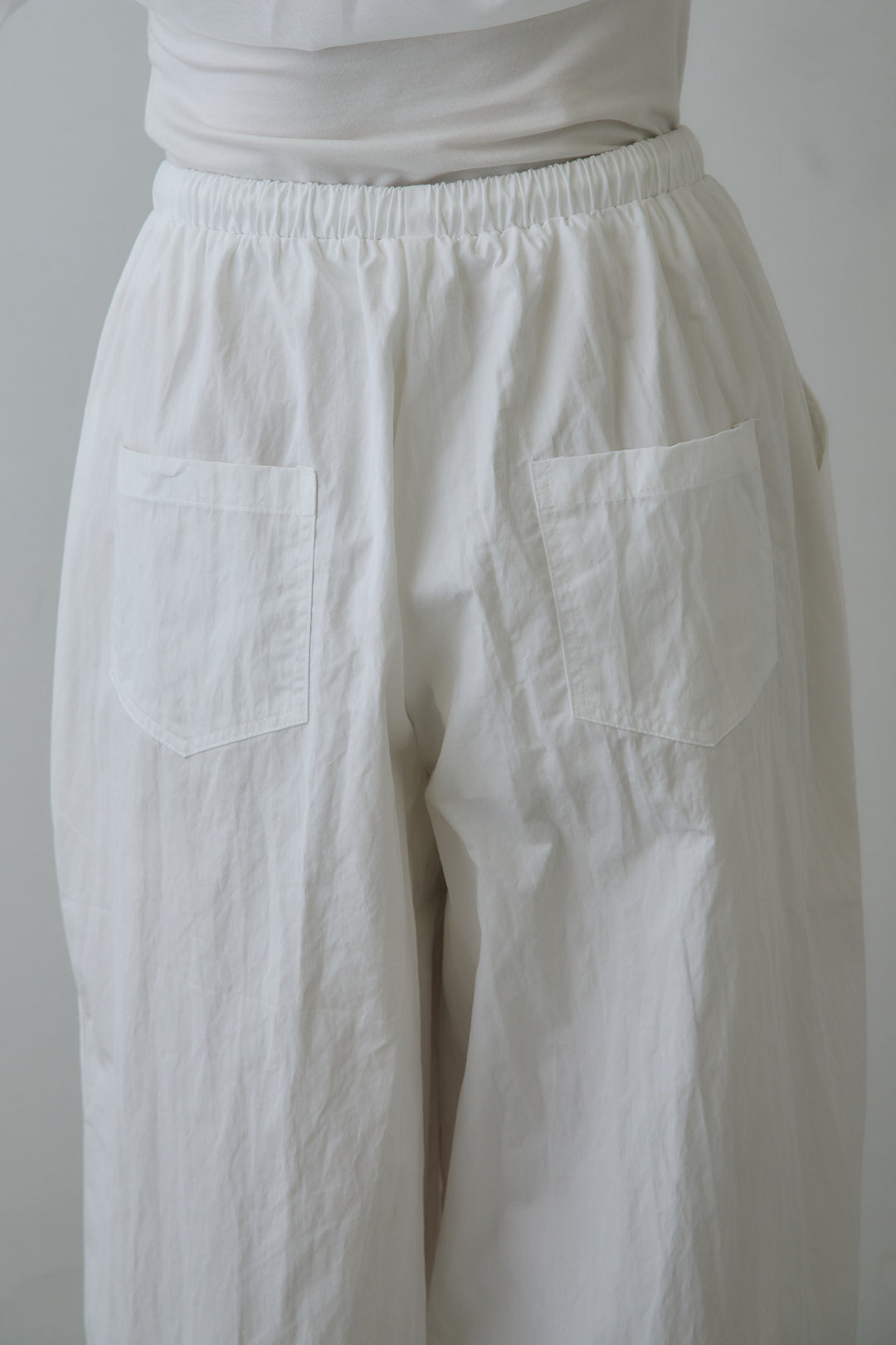 [SET]ウエストドロストシフォンブラウス+裾ボタン絞りパンツ(2set)