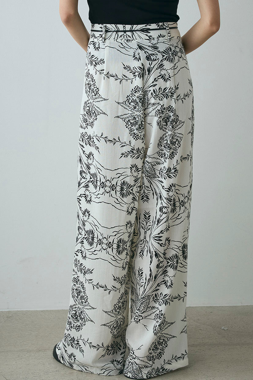 SET]ノーカラーシアージレ+紐ベルト付き花柄パンツ(2set) – ESICA