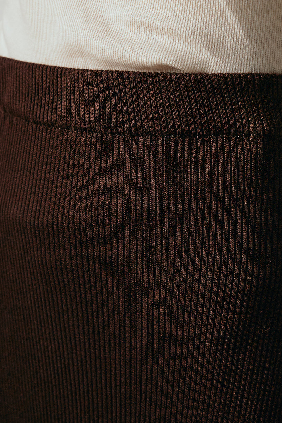 [SET]ハイネックジップデザインニットトップス+サイド切り替えリブニットロングスカート(2set)