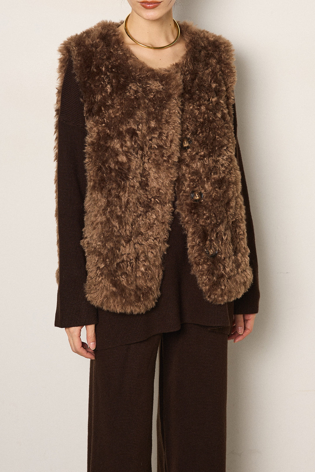 ノーカラーエコファーベスト