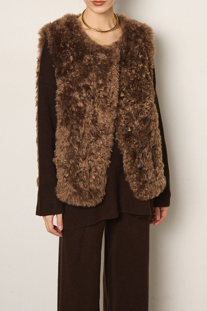 ノーカラーエコファーベスト