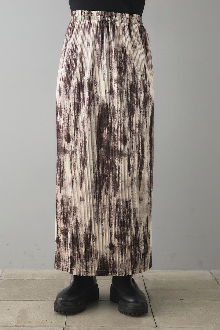 【即納】スモークニュアンス柄プリーツスカート