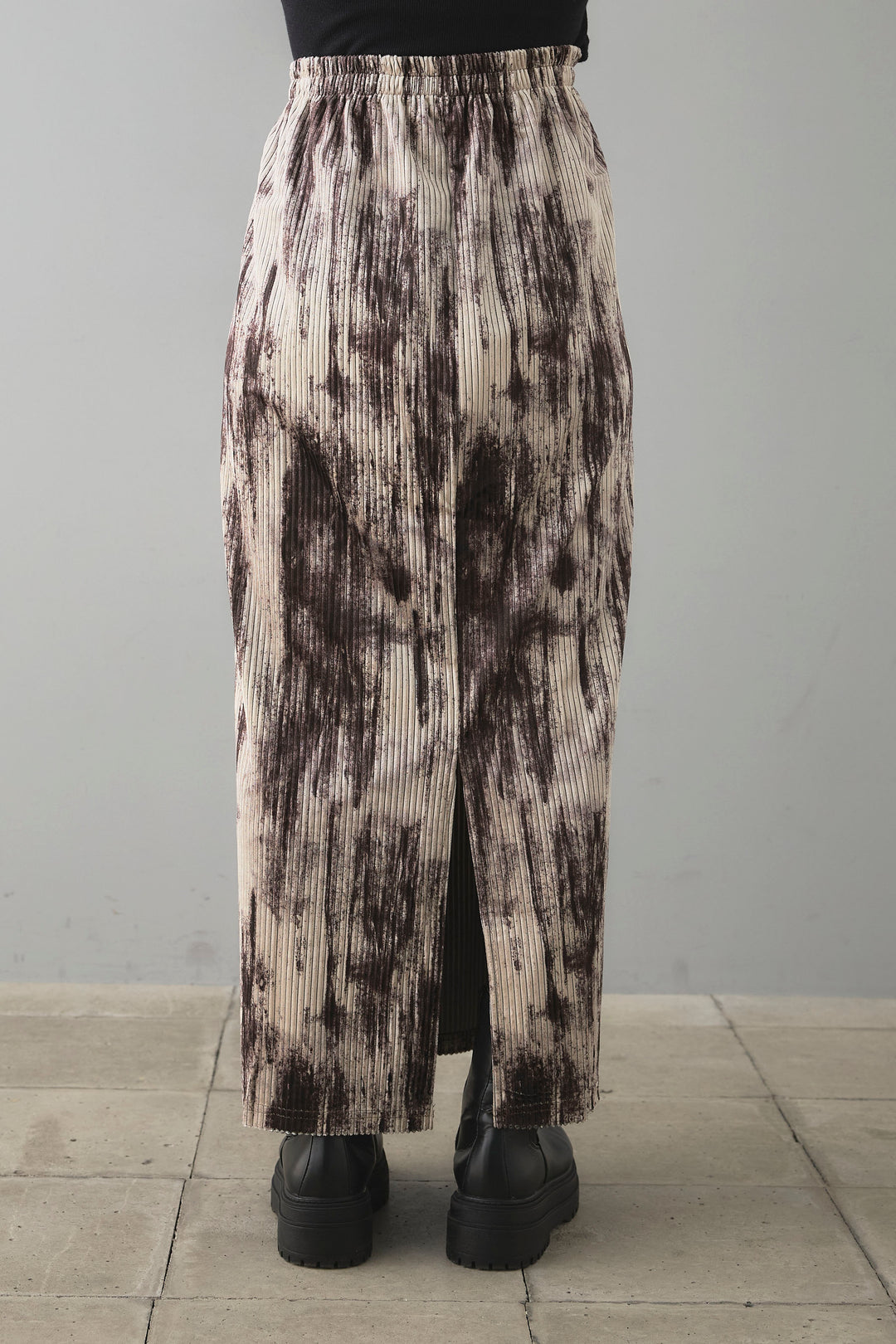 【即納】スモークニュアンス柄プリーツスカート
