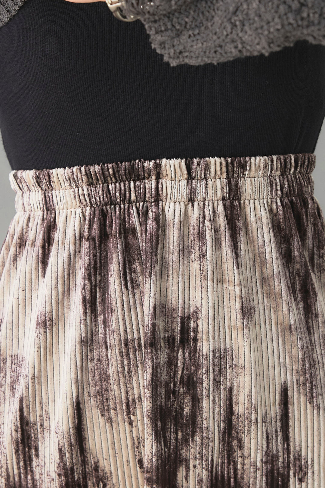 【即納】スモークニュアンス柄プリーツスカート