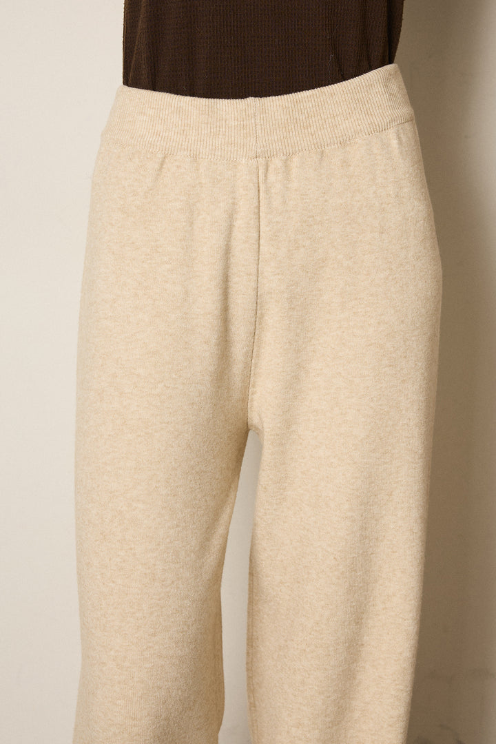 ウエスト巻きニットパンツ