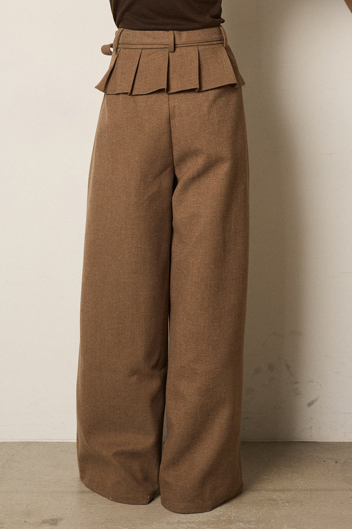 ウエストデザインワイドスラックス