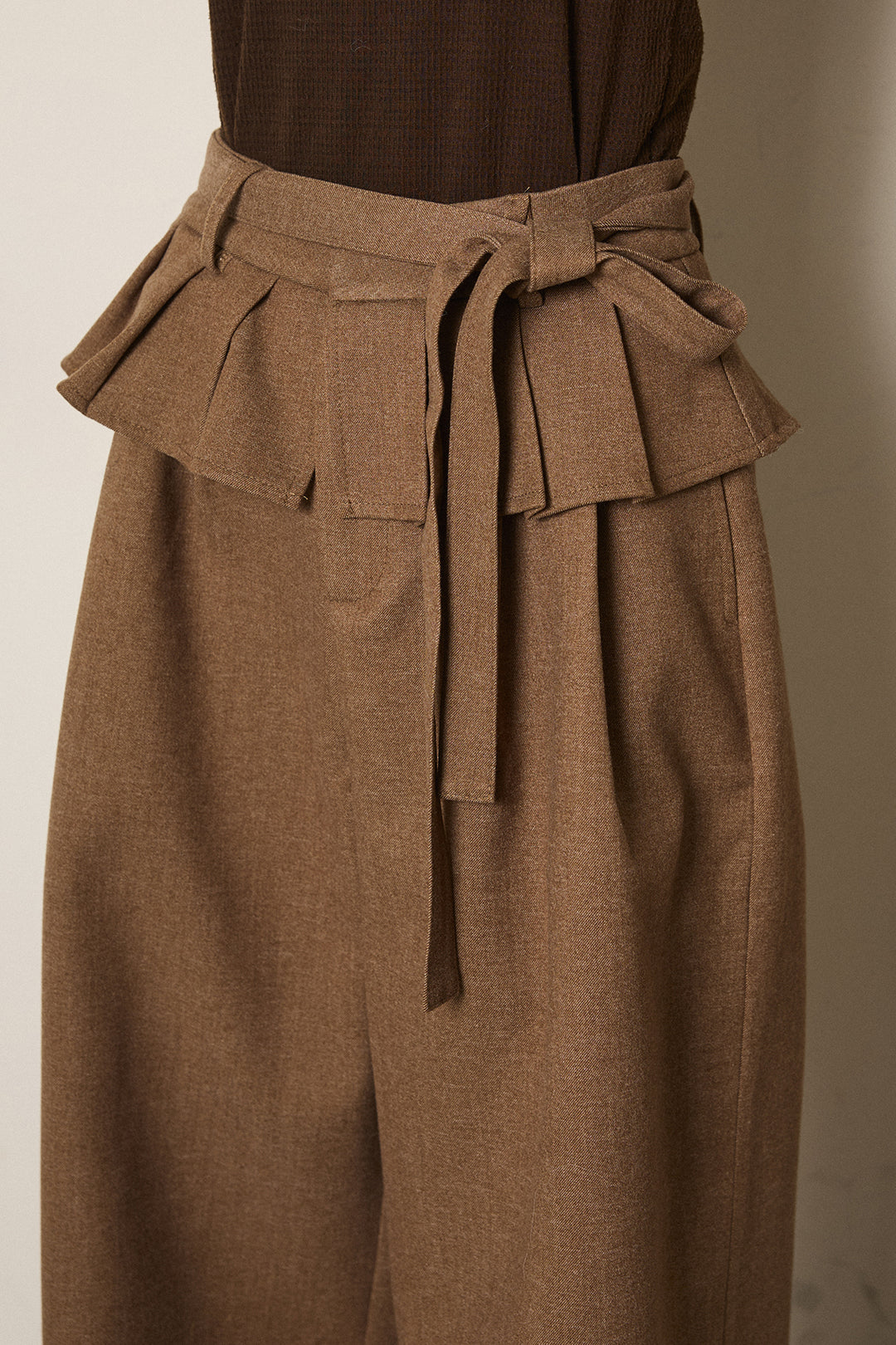 ウエストデザインワイドスラックス