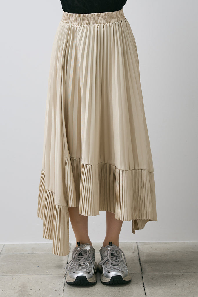即納】アシンメトリープリーツスカート – ESICA