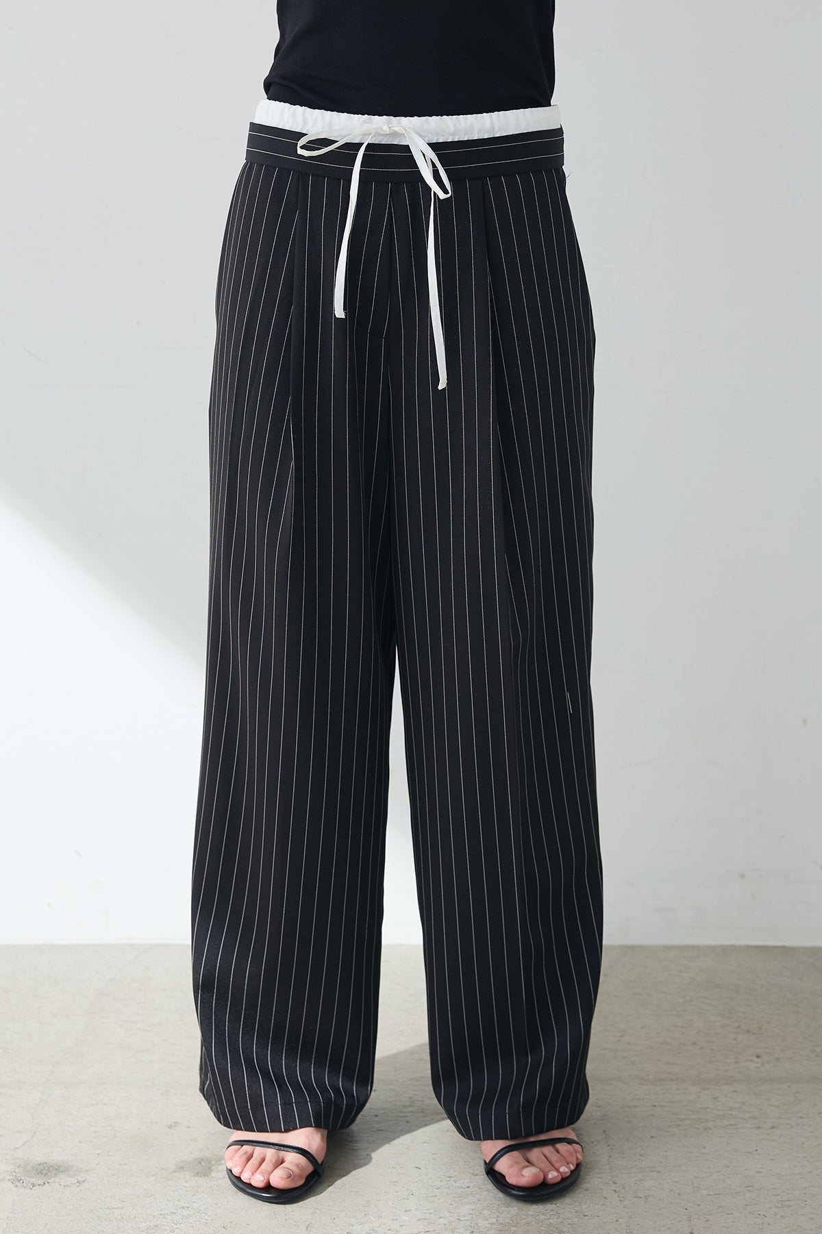 ピンストライプダブルウエストパンツ – ESICA