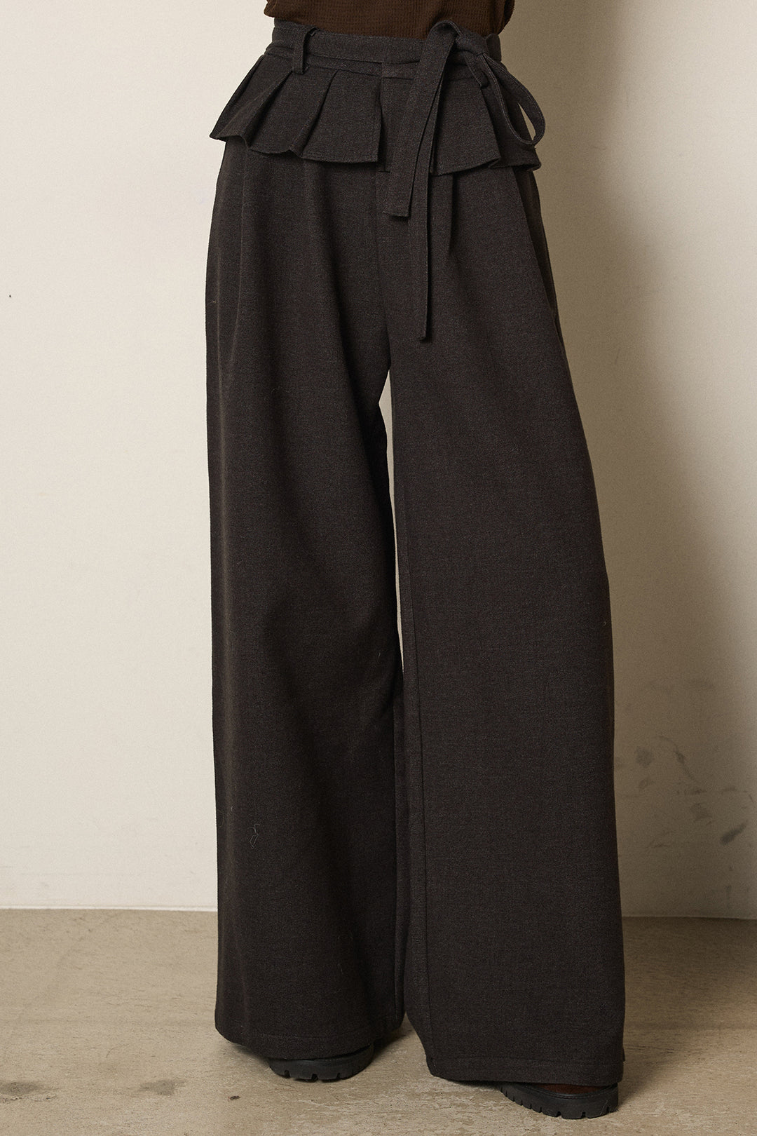 ウエストデザインワイドスラックス