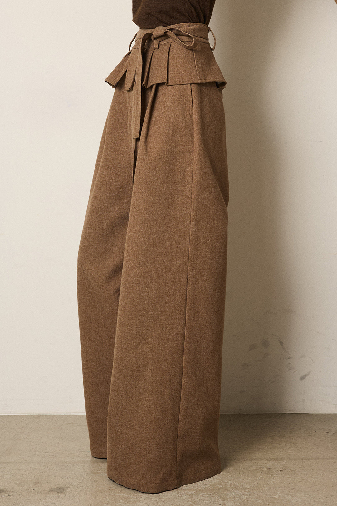 ウエストデザインワイドスラックス