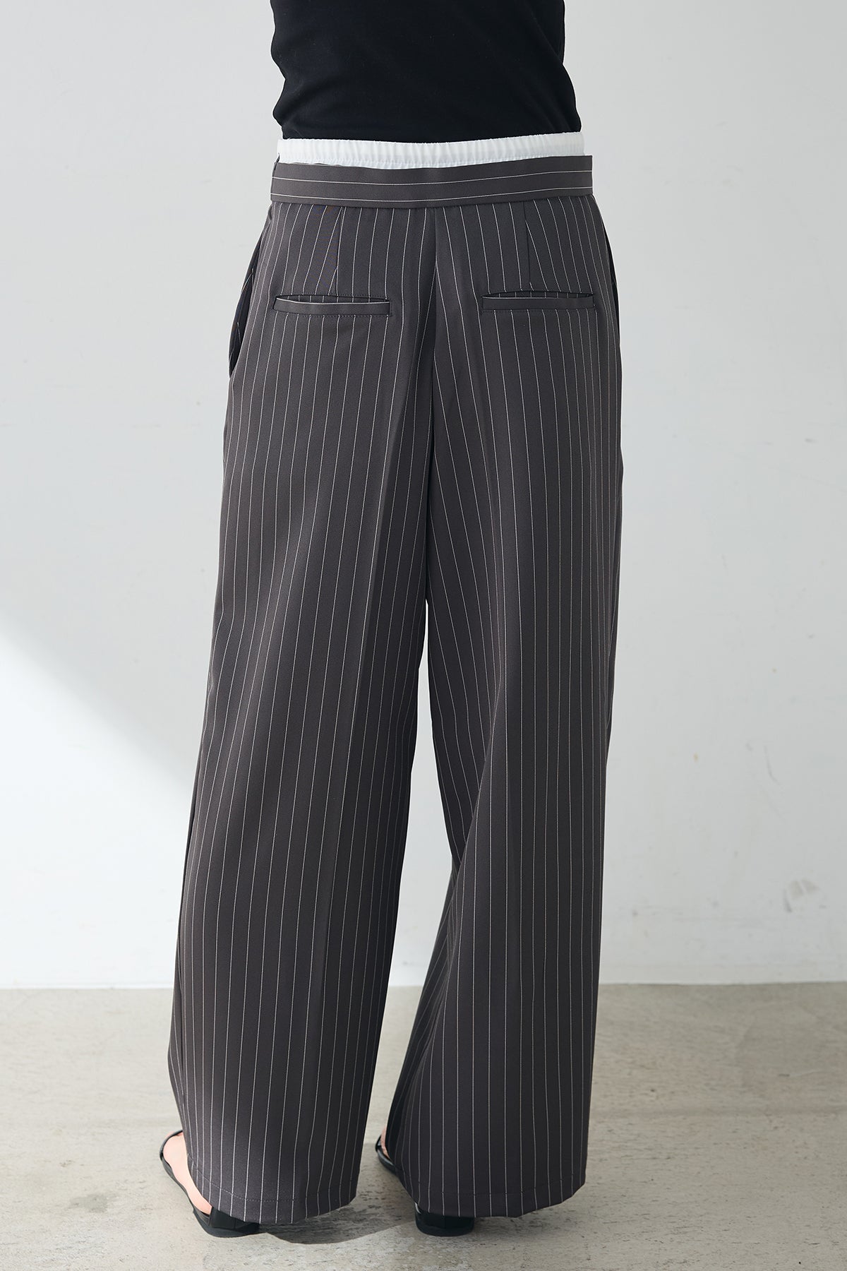 ピンストライプダブルウエストパンツ – ESICA
