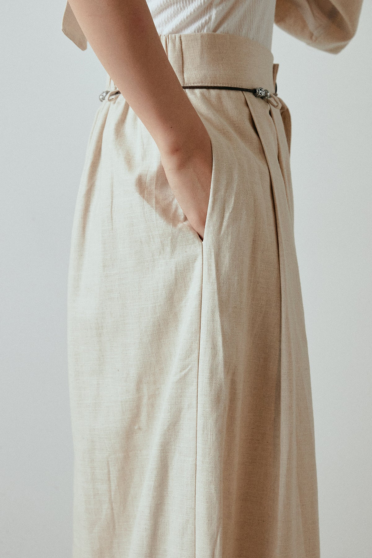 裾刺繍デザインワイドパンツ – ESICA