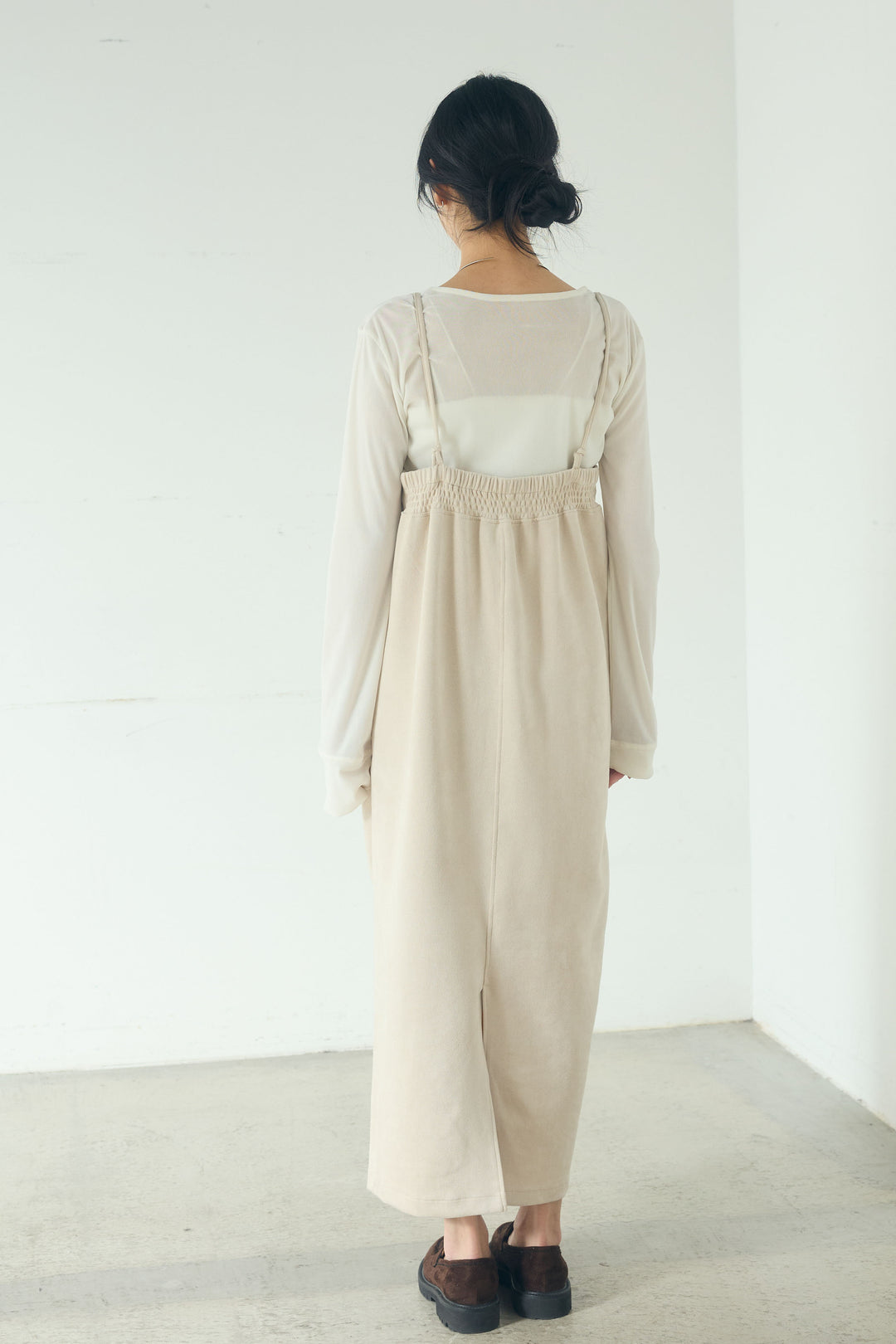 [SET]リネンライクテーラードジャケット+スエードポンチキャミワンピース(2set)