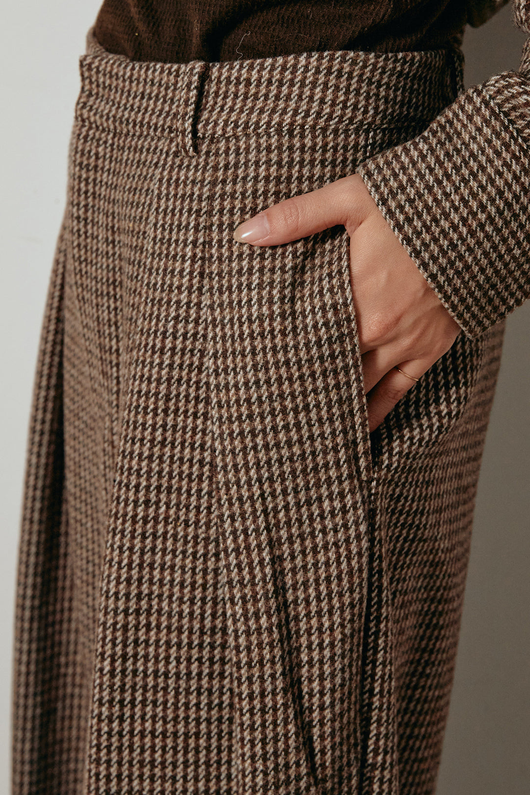 [SET]ノーカラーガンクラブチェックジャケット+ガンクラブチェックタックパンツ(2set)