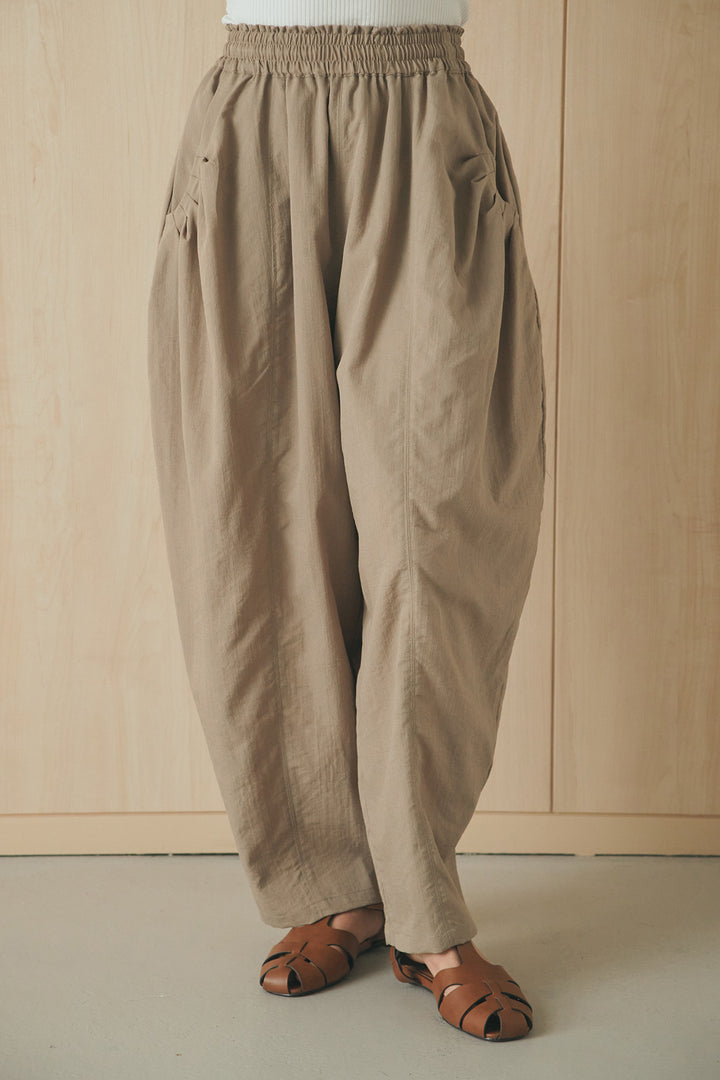 [SET]長袖襟付きレースシャツ+ポケットタックフォルムパンツ(2set)