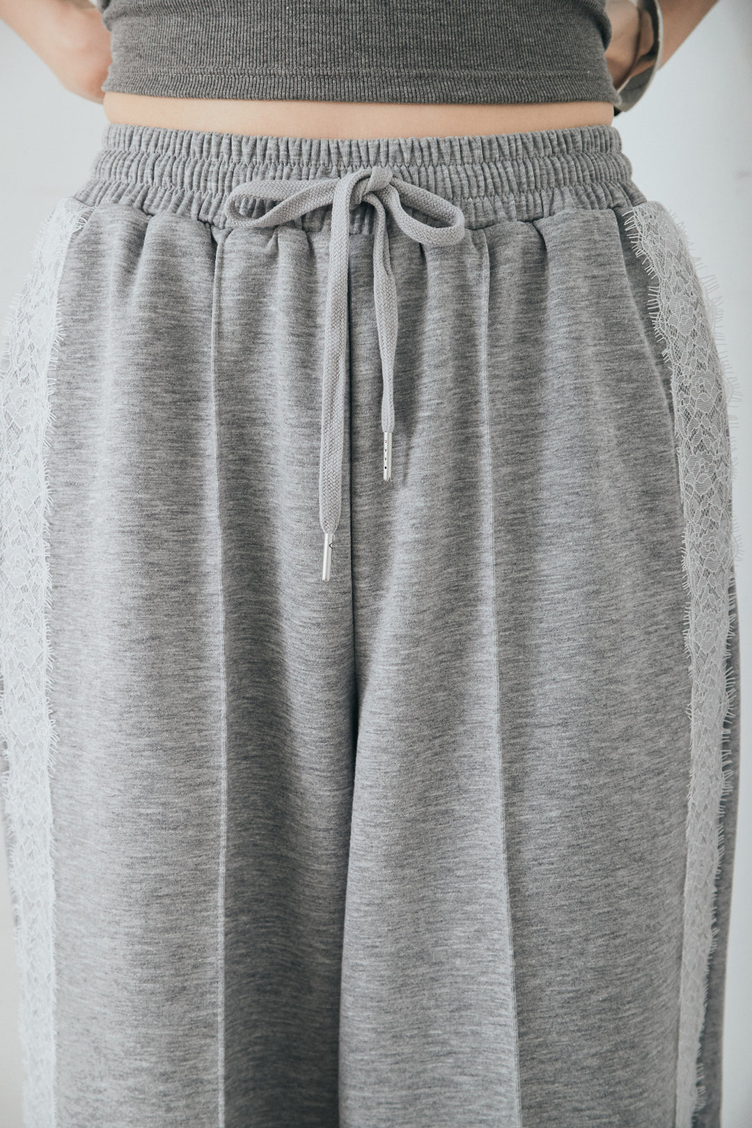 Wフェイスカットソーサイドレースラインパンツ