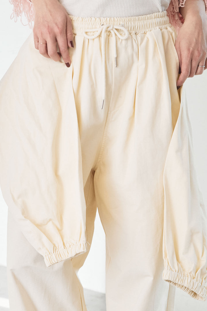 [SET]ヴィンテージグラフィックロンT+合繊ツイルスタンドウエスト巻きジョガーパンツ(2set)