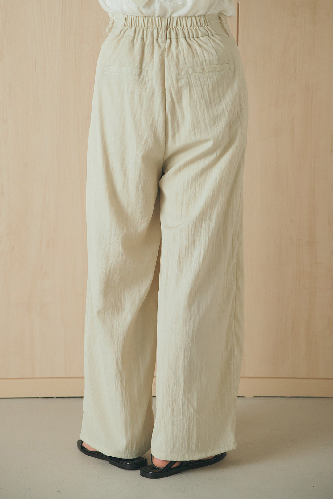 [SET]リネンライクテーラードハーフスリーブジャケット+リネンライク2タックワイドパンツ+半袖モノトーングラフィックトップス(3set)