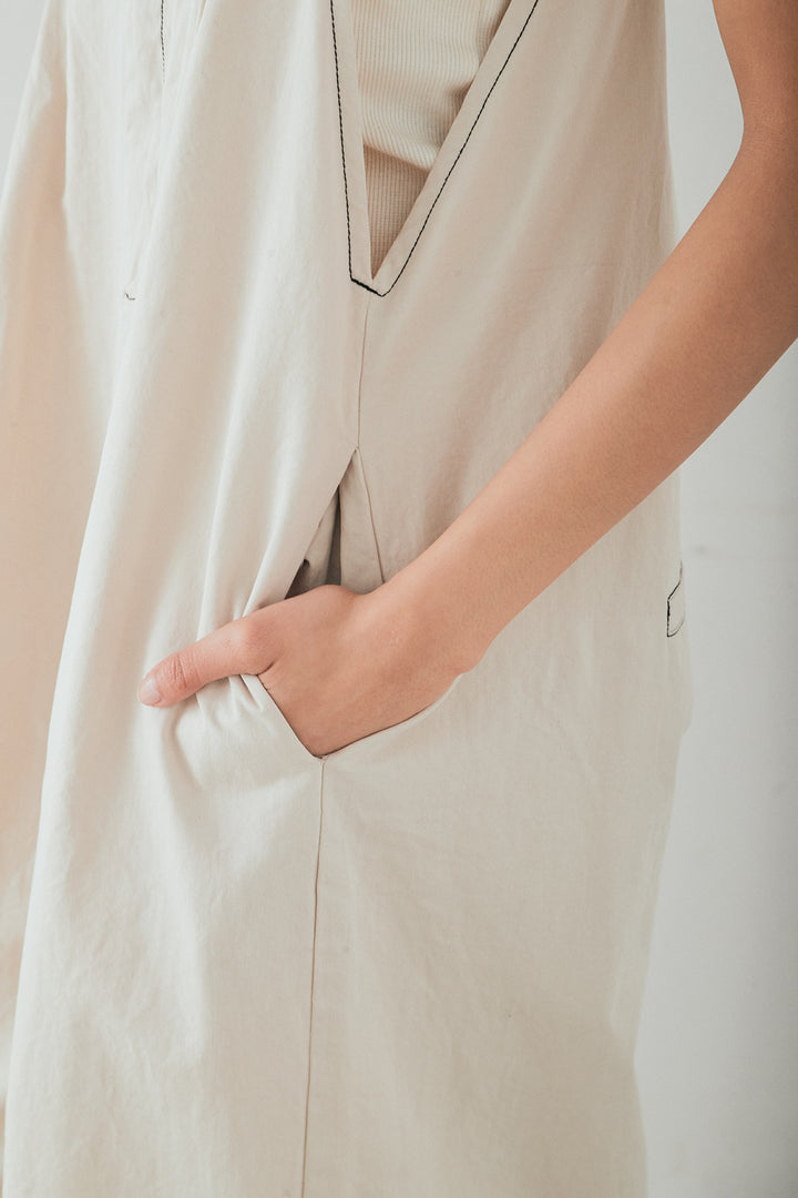 [SET]シアーダンボールサイドドロストジャケット+綿ツイルアシメサロペット(2set)