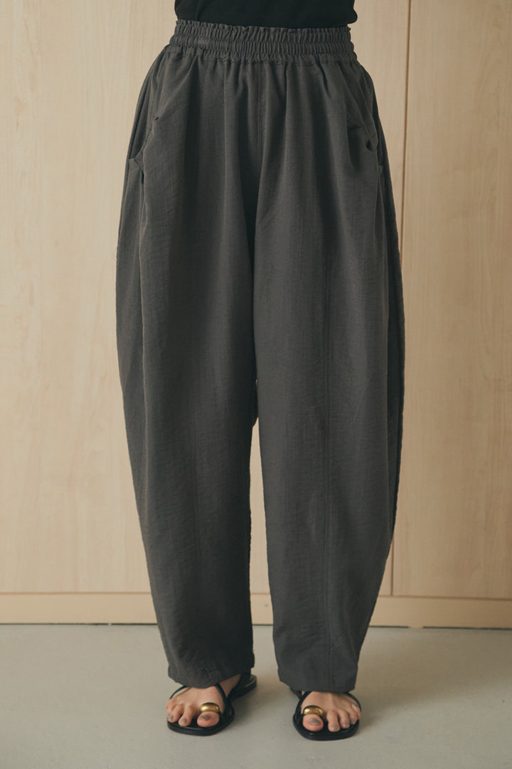 [SET]長袖襟付きレースシャツ+ポケットタックフォルムパンツ(2set)