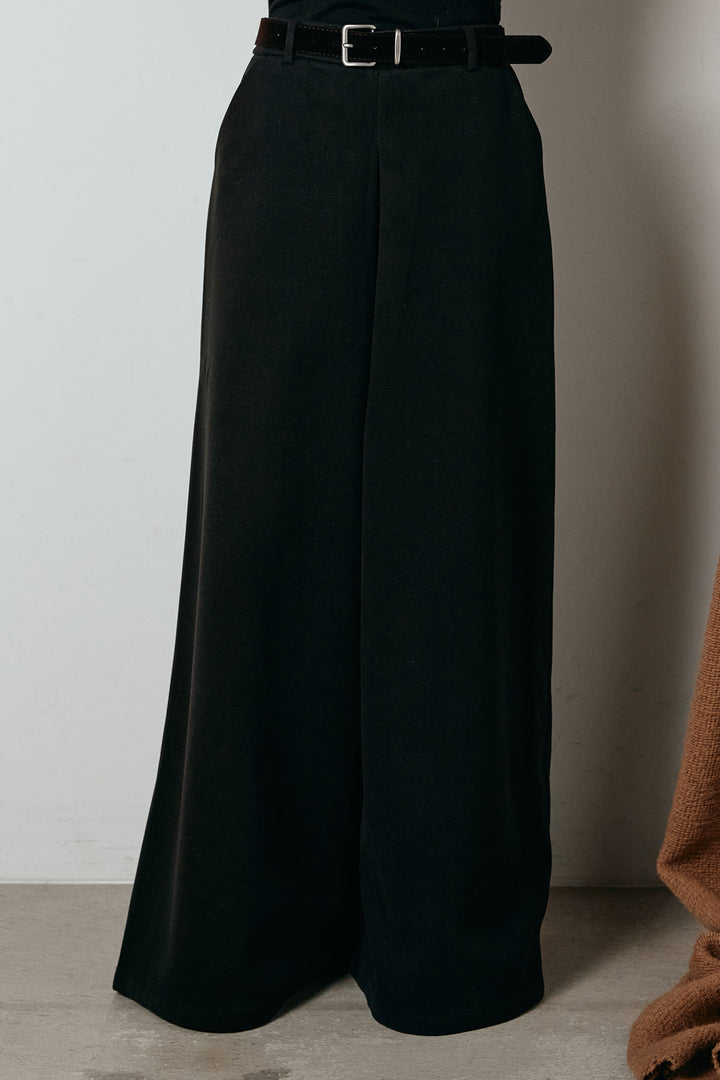 ベルト付きフロントタックデザインパンツ