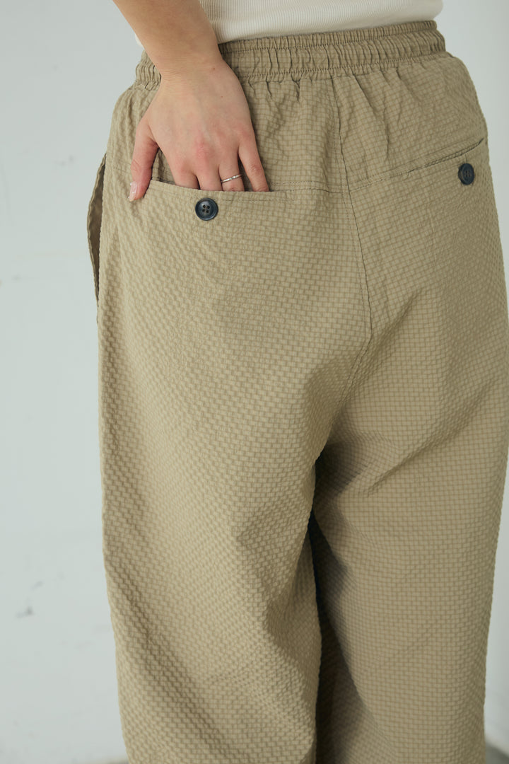 [SET]メッシュ編みビスチェセットVネックプルオーバー+カラーデニムタックカーブパンツ(2set)