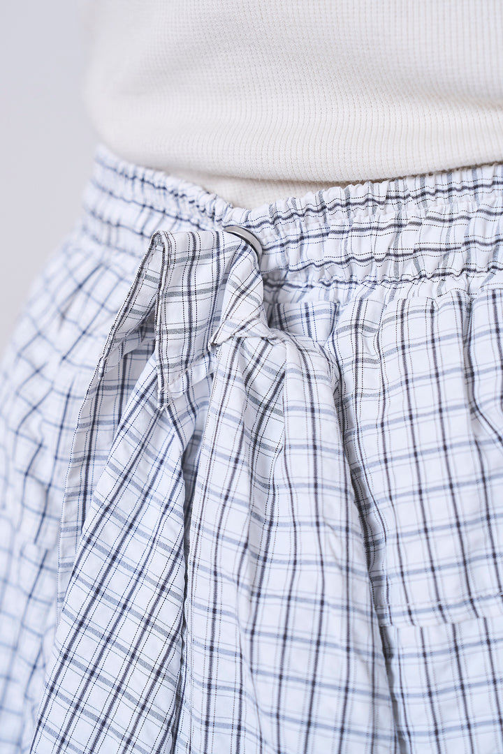 [SET]ワンショルスウェットプルオーバー+チェックウエスト巻きジョガーパンツ(2set)