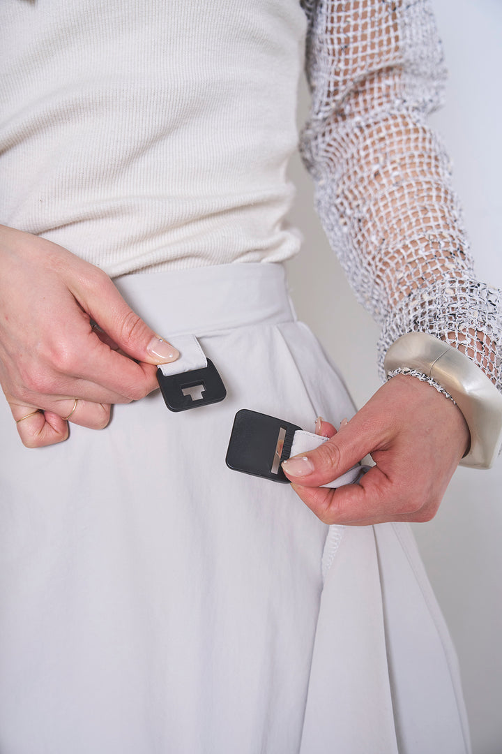 ラップレイヤードアシンメトリーデザインスカート