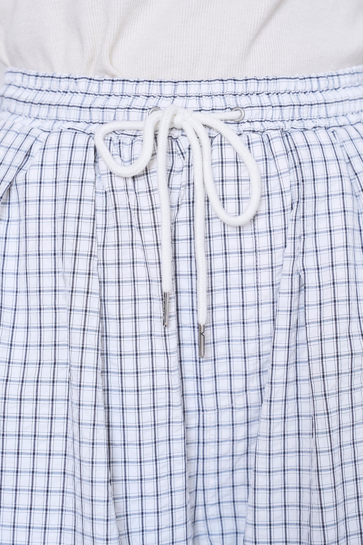 チェックウエスト巻きジョガーパンツ