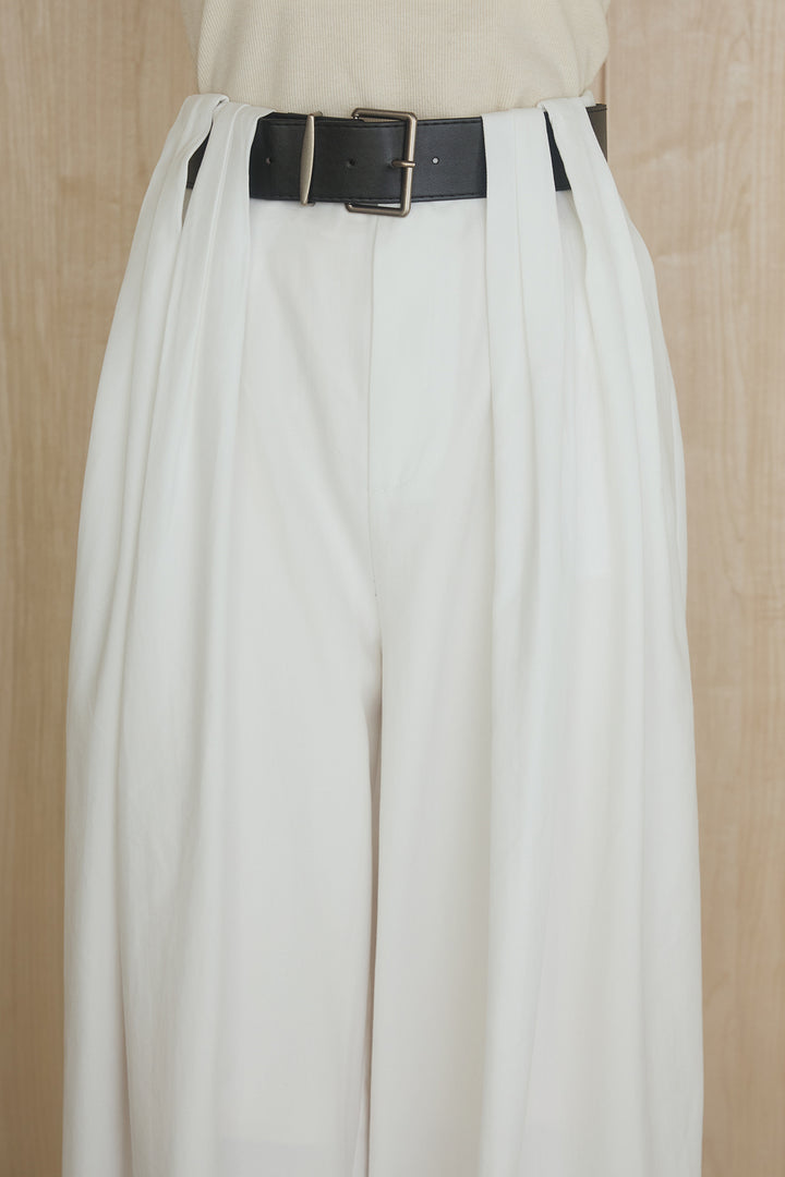 [SET]幾何レースブルゾン+ベルト付きビックループワイドパンツ(2set)