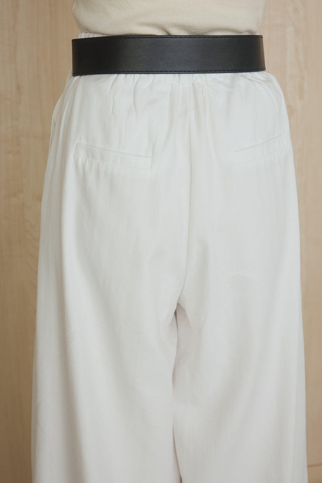 [SET]幾何レースブルゾン+ベルト付きビックループワイドパンツ(2set)