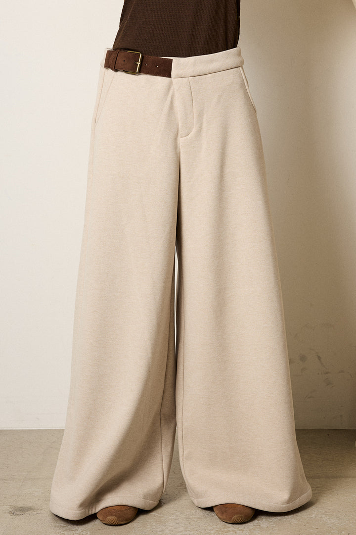 [SET]アクリルモヘアアーガイルキーネックプルオーバー+サイドベルトパンツ(2set)