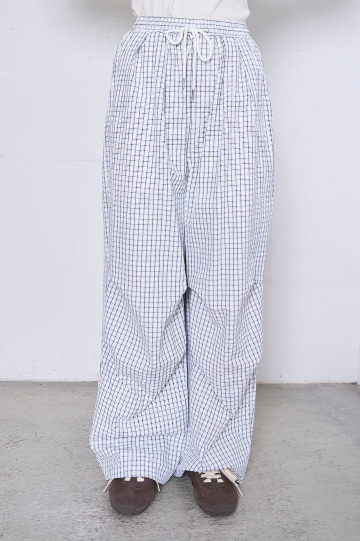 チェックウエスト巻きジョガーパンツ