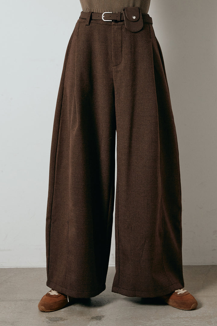 [SET]ロゴスタジャンボアブルゾン+ポーチベルト付きカーブパンツ(2set)