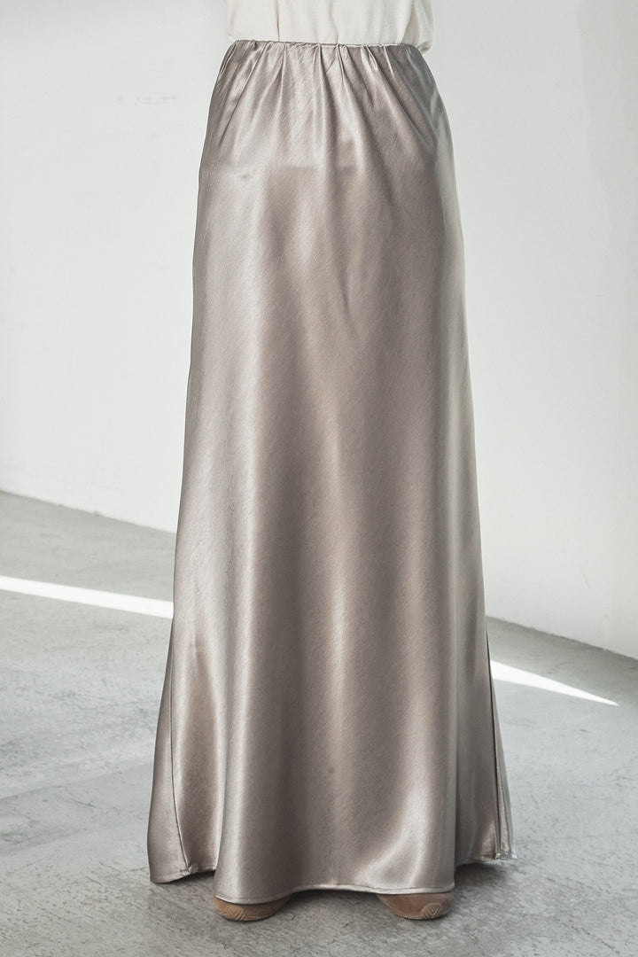 【即納】サテンロングスカート