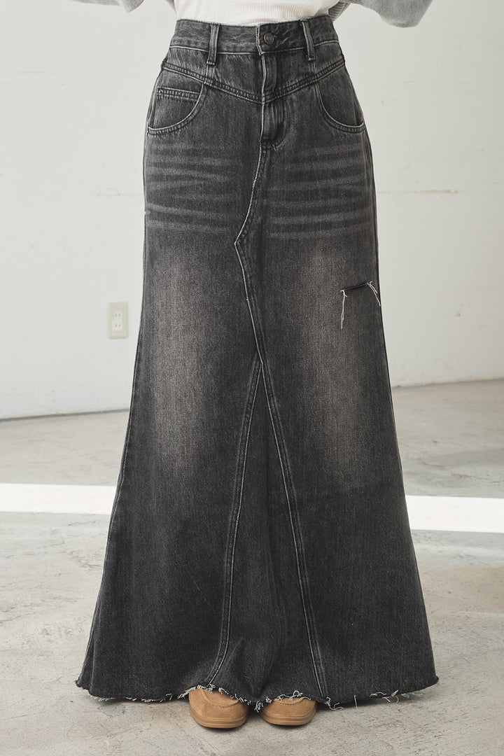 Aラインデニムスカート