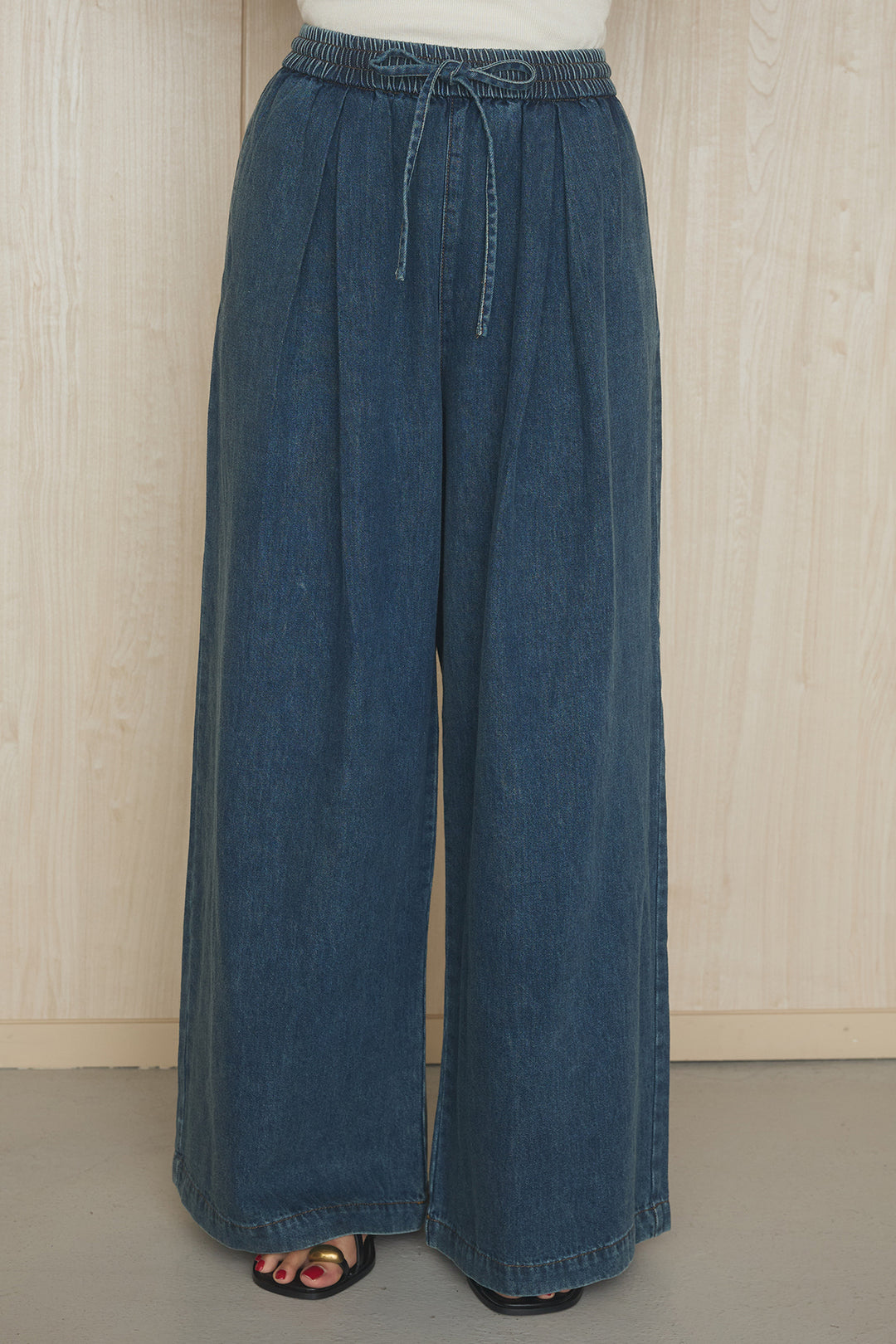 リラックスデニムワイドパンツ