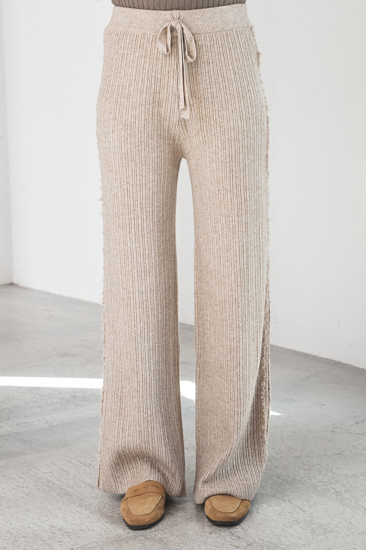 サイドフリンジニットパンツ