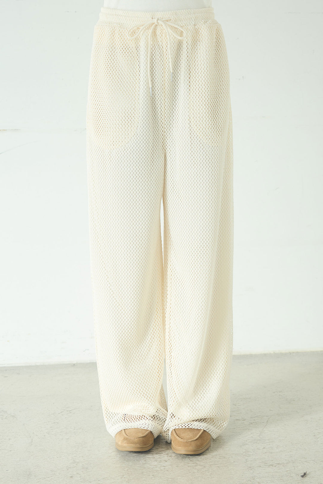 [SET]ビッグカラー2WAYスウェットトップス+メッシュリラックスパンツ(2set)