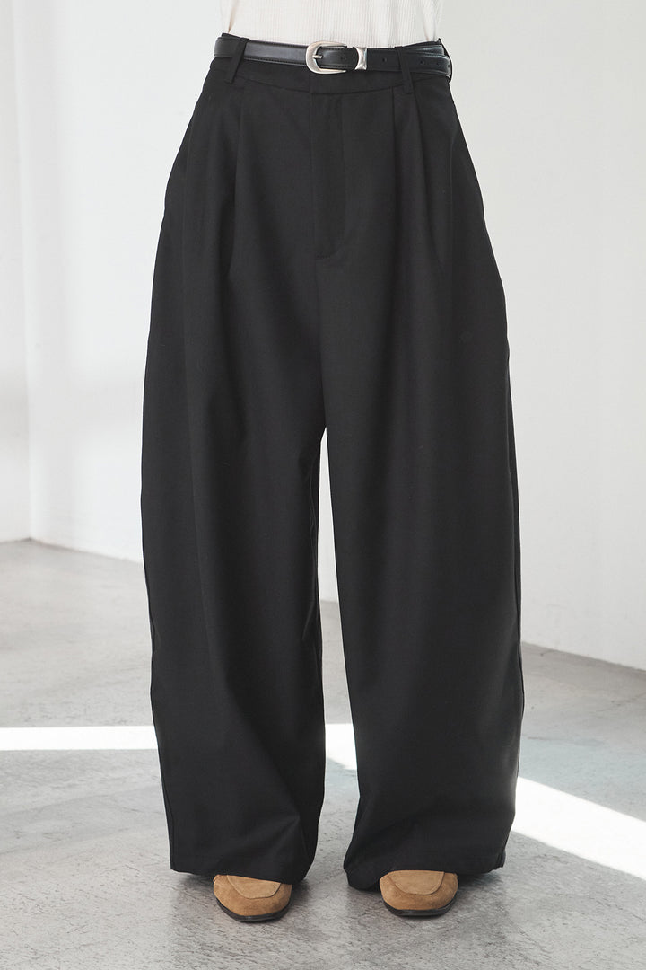 異素材ドッキングワイドパンツ