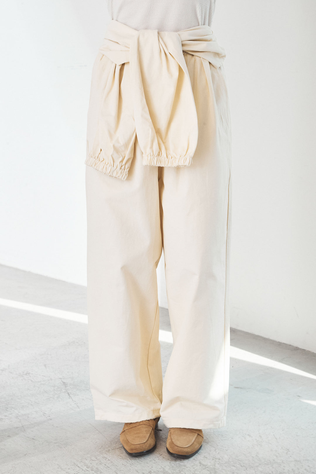 [SET]ヴィンテージグラフィックロンT+合繊ツイルスタンドウエスト巻きジョガーパンツ(2set)