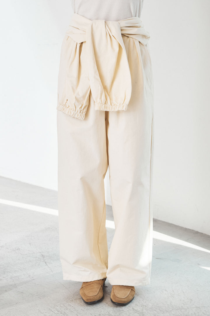 [SET]ヴィンテージグラフィックロンT+合繊ツイルスタンドウエスト巻きジョガーパンツ(2set)